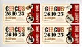 Vintage Circus Ticket With Band Musicians. Vector Illustration