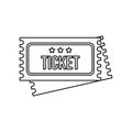 Vintage circus tickets icon, outline style Royalty Free Stock Photo