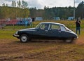 Classic French car Citroen DS during speed test