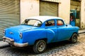 Vintage classic American car used as taxi in Havana, Cuba, 2021 Royalty Free Stock Photo