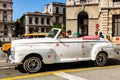 Vintage classic American car used as taxi in Havana, Cuba, 2021 Royalty Free Stock Photo