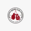 Vintage Classic Boxing Logo badge emblem design, Fighting club, combat club vector