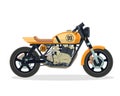 Vintage Classic Cafe Racer Motorcycle Illustration Royalty Free Stock Photo