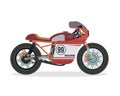 Vintage Classic Cafe Racer Motorcycle Illustration