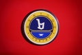 Vintage classic car detail, Bertone logo Royalty Free Stock Photo