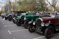 Vintage classic cars in Dublin, during classic car exhibition Royalty Free Stock Photo