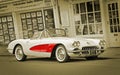 Vintage classic chevrolet corvette sepia Royalty Free Stock Photo