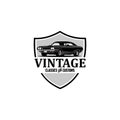 Vintage classic and custom logo vector Royalty Free Stock Photo