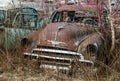 Vintage Classic Old Car, Junkyard Royalty Free Stock Photo