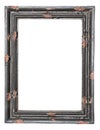 Vintage classic rectangle black frame isolated on white