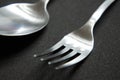 Vintage and classic silver fork and spoon