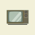 vintage classic television flat design vector illustration. retro tv design. oldies electronic