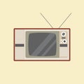 vintage classic television flat design vector illustration. retro tv design. oldies electronic