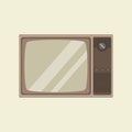 vintage classic television flat design vector illustration. retro tv design. oldies electronic