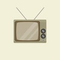 vintage classic television flat design vector illustration. retro tv design. oldies electronic