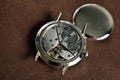 Vintage classic watch mechanism, A pair of mechanical watch.