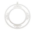 Vintage classical white circle frame