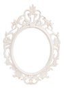 Vintage classical white oval frame Royalty Free Stock Photo