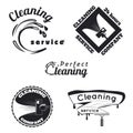 Vintage cleaning service emblems