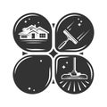 Vintage cleaning service icon