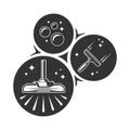 Vintage cleaning service icon