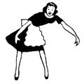 Vintage Clipart 144 Housewife With Arms Out