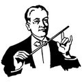 Vintage Clipart 278 orchestra conductor