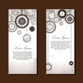 Vintage clock banner background set