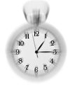 Vintage clock blurred