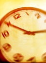 Vintage clock blurred - conceptual image of time running or passing away Royalty Free Stock Photo