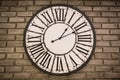 Vintage clock on brick wall Royalty Free Stock Photo