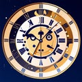 Vintage Clock Face. Time Concept. Vector Illustration For Your Design Generative AI