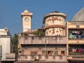 Vintage Clock Tower at Art Deco Old House Near Katargam Surat