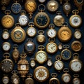 Vintage Clocks Collection as Guardians of History Royalty Free Stock Photo