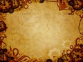 Vintage clocks steam punk background