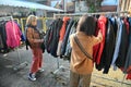 Vintage clothing kilo sale at pop-up shop in trendy clubs is a new trend all around Europe