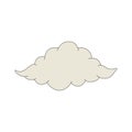 Vintage cloud-an icon in a linear style. Vector illustration of an isolated cloud on a white background