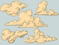 Vintage clouds Royalty Free Stock Photo