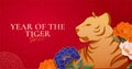 Vintage CNY tiger banner Royalty Free Stock Photo