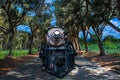 Vintage Coal burning locomotive landscape..