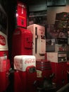 Vintage Coca-Cola machines.