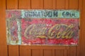 Vintage Coca Cola Sign in Old West Town Royalty Free Stock Photo