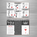 Vintage cocktail menu design. Royalty Free Stock Photo