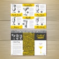 Vintage cocktail menu design Royalty Free Stock Photo