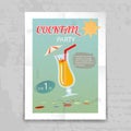 Vintage Cocktail Party Invitation Poster Royalty Free Stock Photo