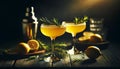 Vintage Cocktails at Twilight: Citrus and Herb Elegance