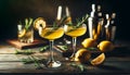 Vintage Cocktails at Twilight: Citrus and Herb Elegance