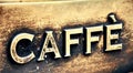 Vintage coffee bar sign in Italy Royalty Free Stock Photo