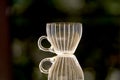 Vintage coffee cups collection. Retro glass tea cups