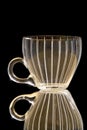 Vintage coffee cups collection. Retro glass tea cups